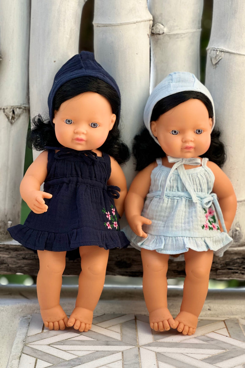 Miniland Doll Clothes | Matilda Dress & Bonnet 38cm