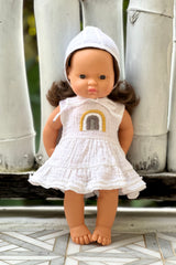 Miniland Doll Clothes | Francesca Dress & Bonnet 38cm