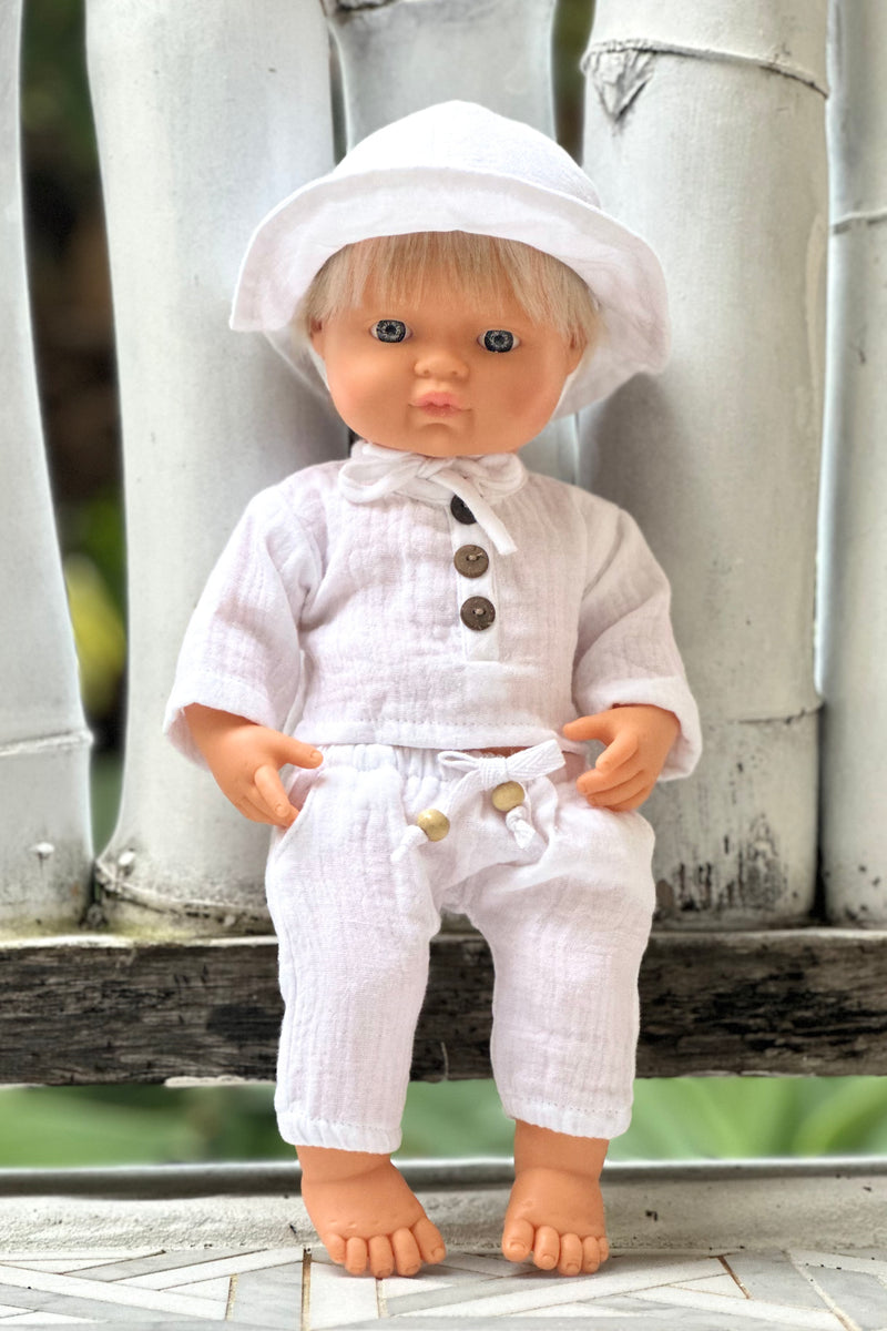 Miniland Doll Clothes | Noah Top, Pants & Hat 38cm