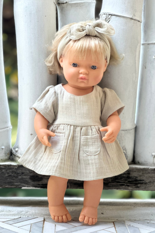 Miniland Doll Clothes | Serena Dress & Headband 38cm