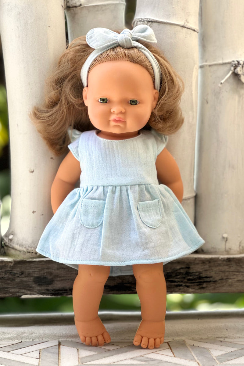 Miniland Doll Clothes | Chloe Dress & Headband 38cm