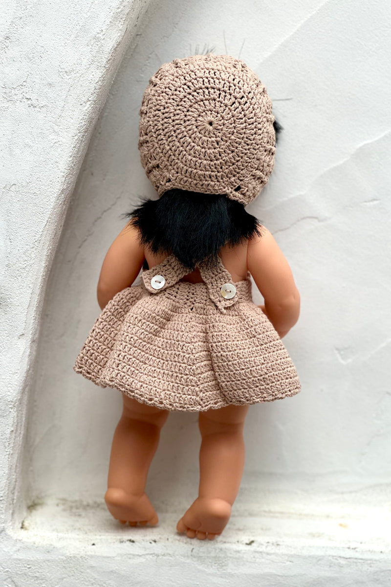 Miniland Doll Clothes | Pippa Dress & Bonnet 38cm