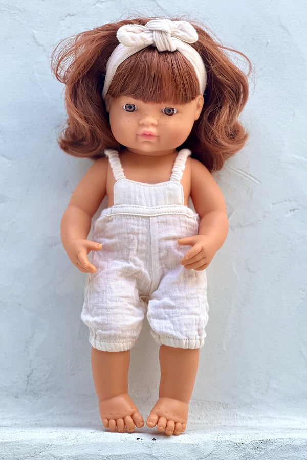Miniland Doll Clothes | Mia Overalls & Headband 38cm