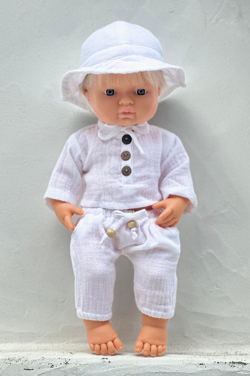 Miniland Doll Clothes | Noah Top, Pants & Hat 38cm