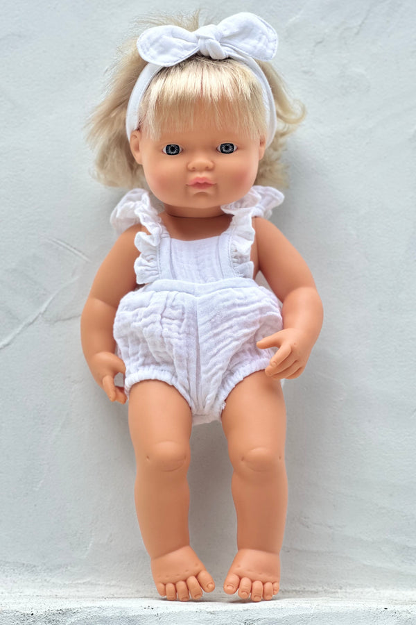 Miniland Doll Clothes | Isabella Romper & Headband 38cm