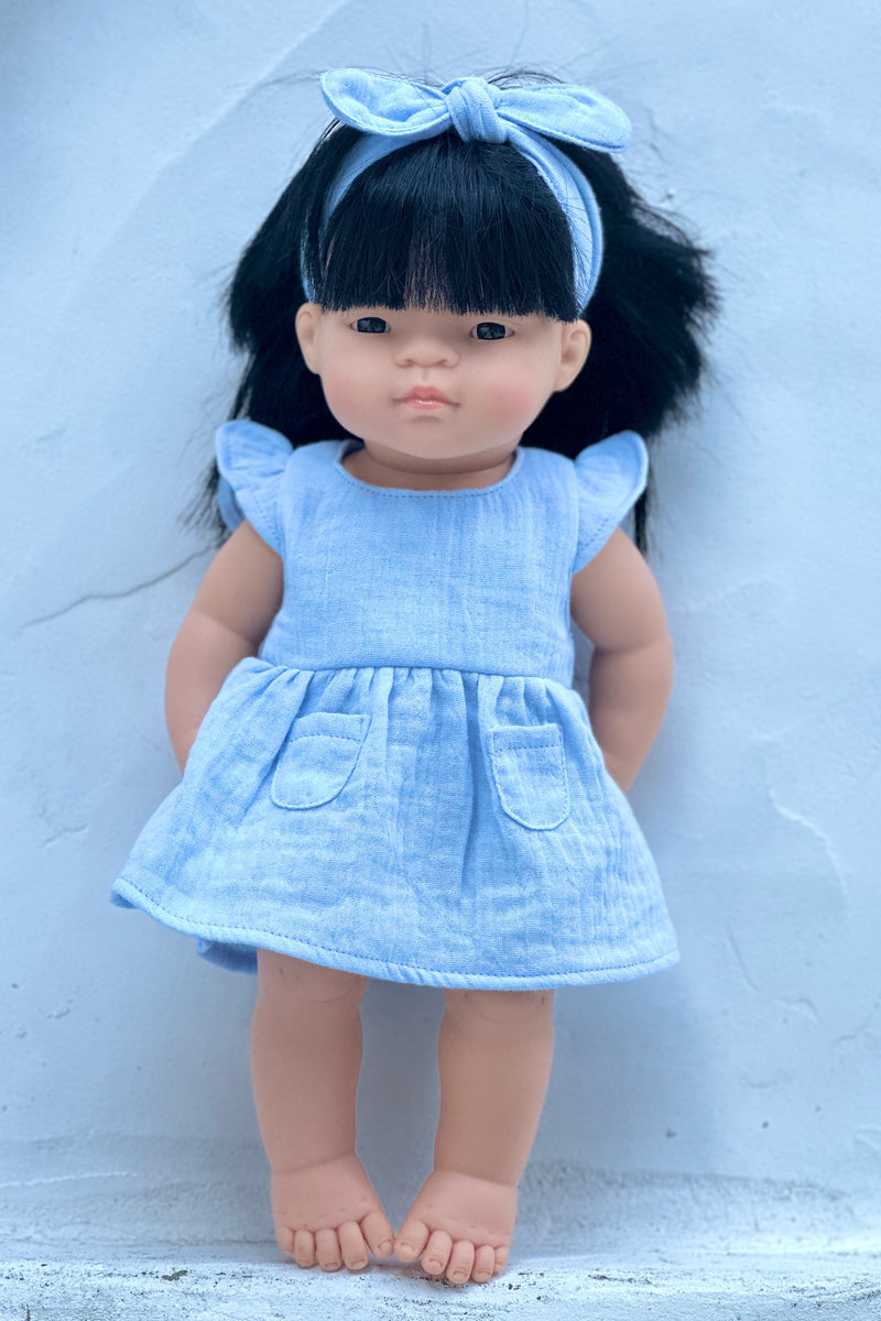 Miniland Doll Clothes | Chloe Dress & Headband 38cm