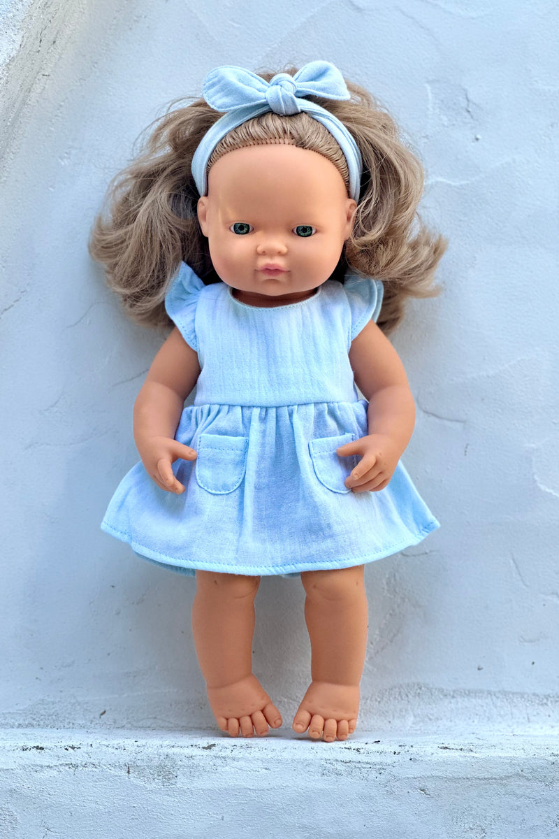 Miniland Doll Clothes | Chloe Dress & Headband 38cm