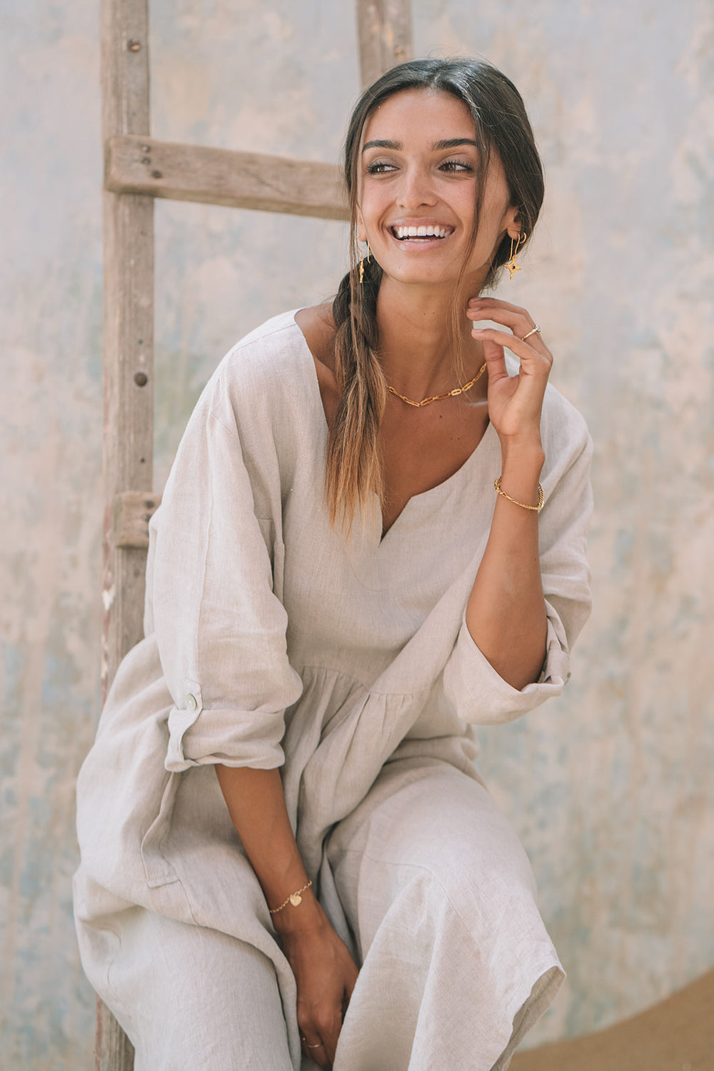 Roma Linen Dress MY ISLAND COLLECTIVE