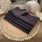 Linen napkins french flax | Navy blue (set of 4)