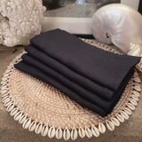 Linen napkins french flax | Navy blue (set of 4)